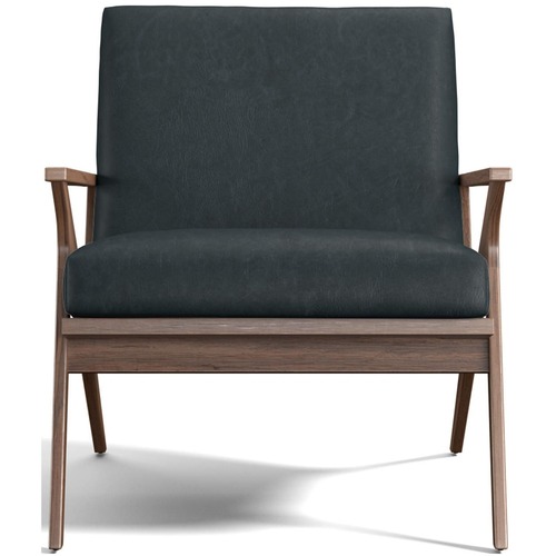 Used Crate & Barrel Cavett Leather Chair and Ottoman for sale on AptDeco