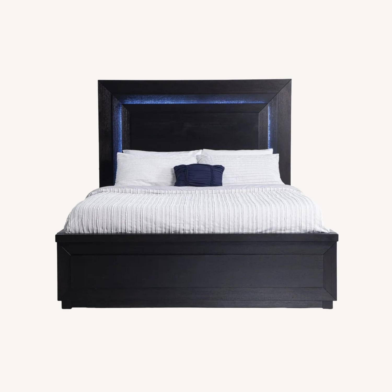 Cosmopolitan Queen Black Storage Bed - image-0