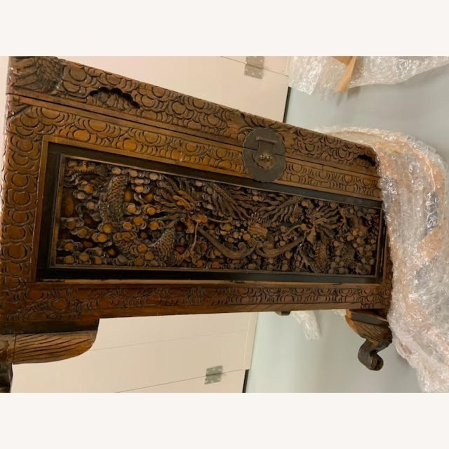 Vintage/Antique Finds Natural Wood Chest - image-1