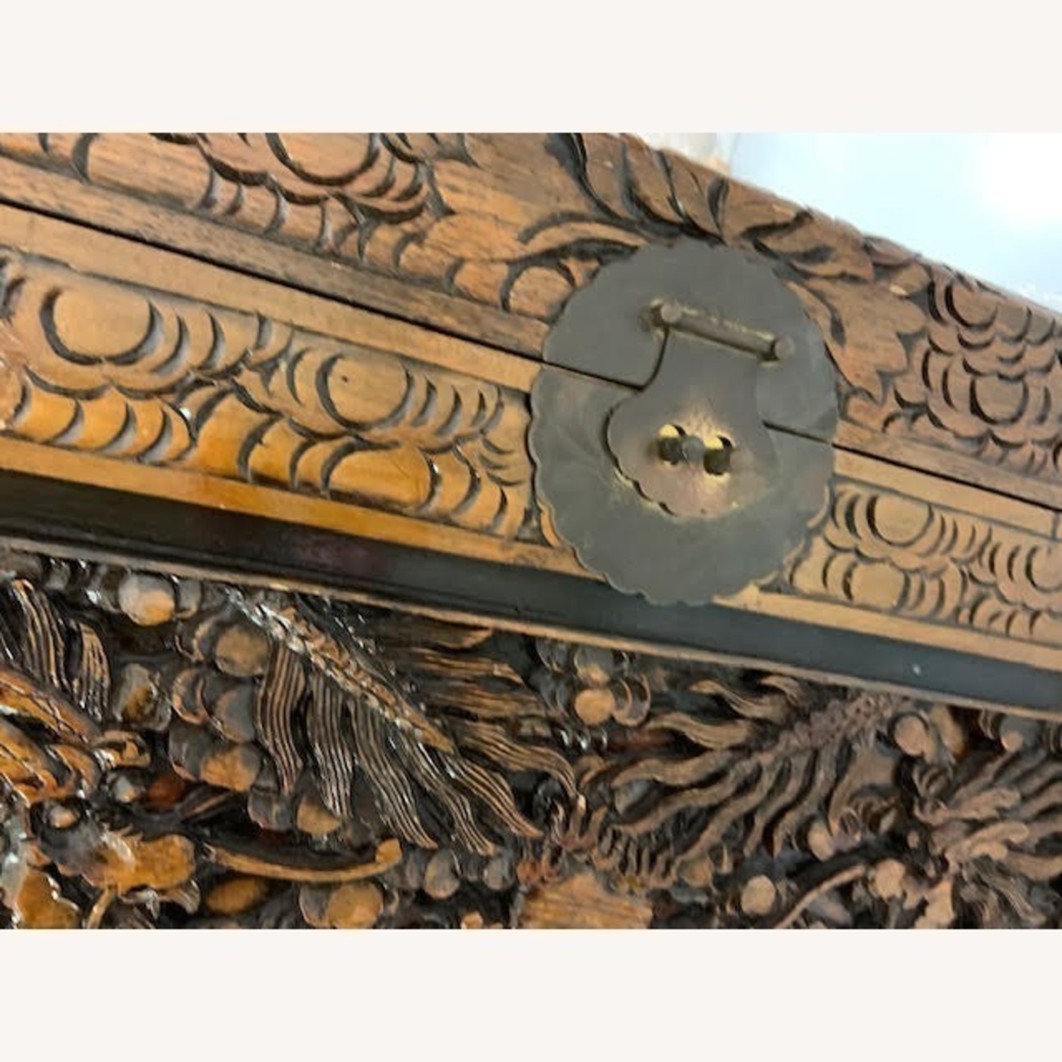 Vintage/Antique Finds Natural Wood Chest - image-7