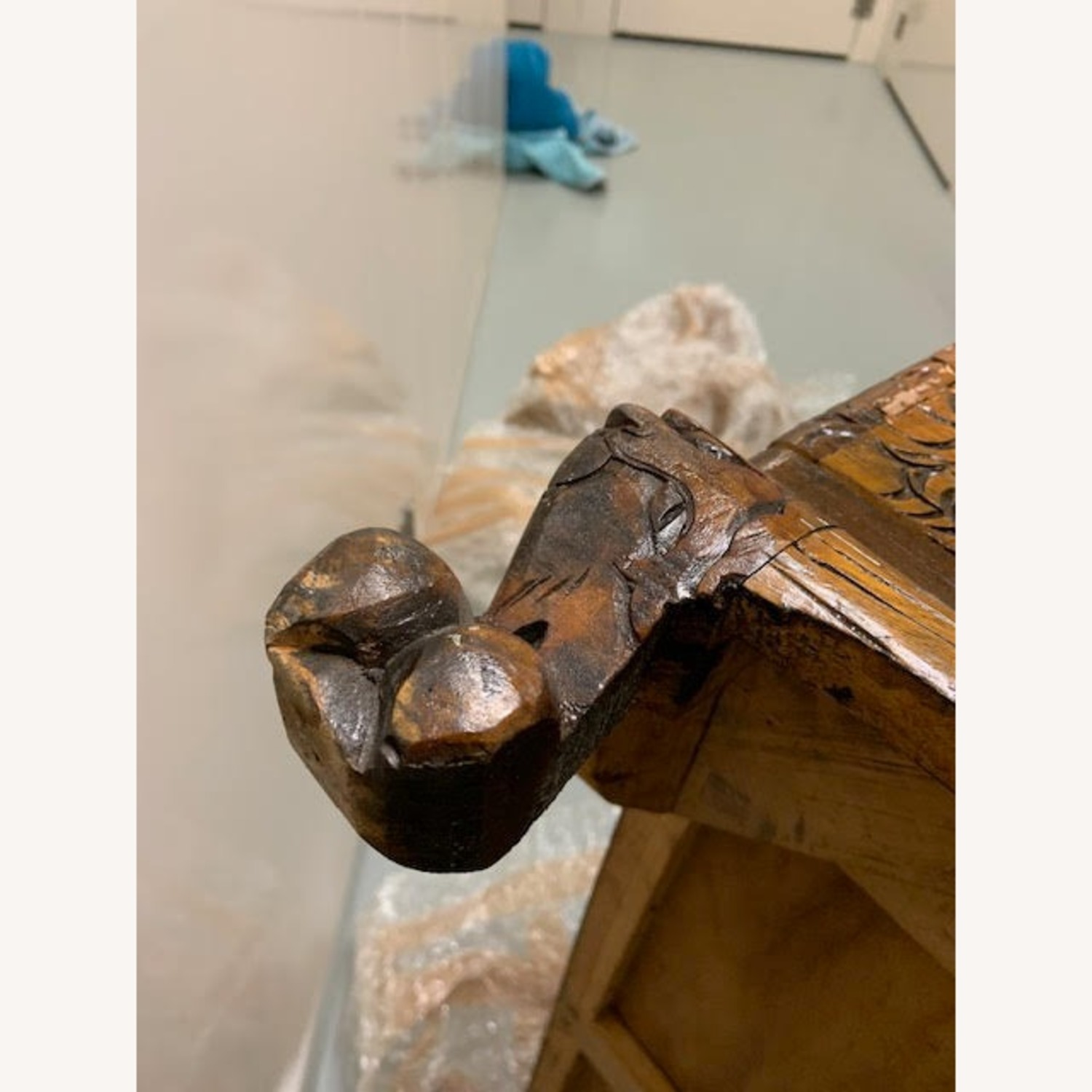 Vintage/Antique Finds Natural Wood Chest - image-5