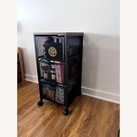 World Market Dark Brown Metal Bar Cart