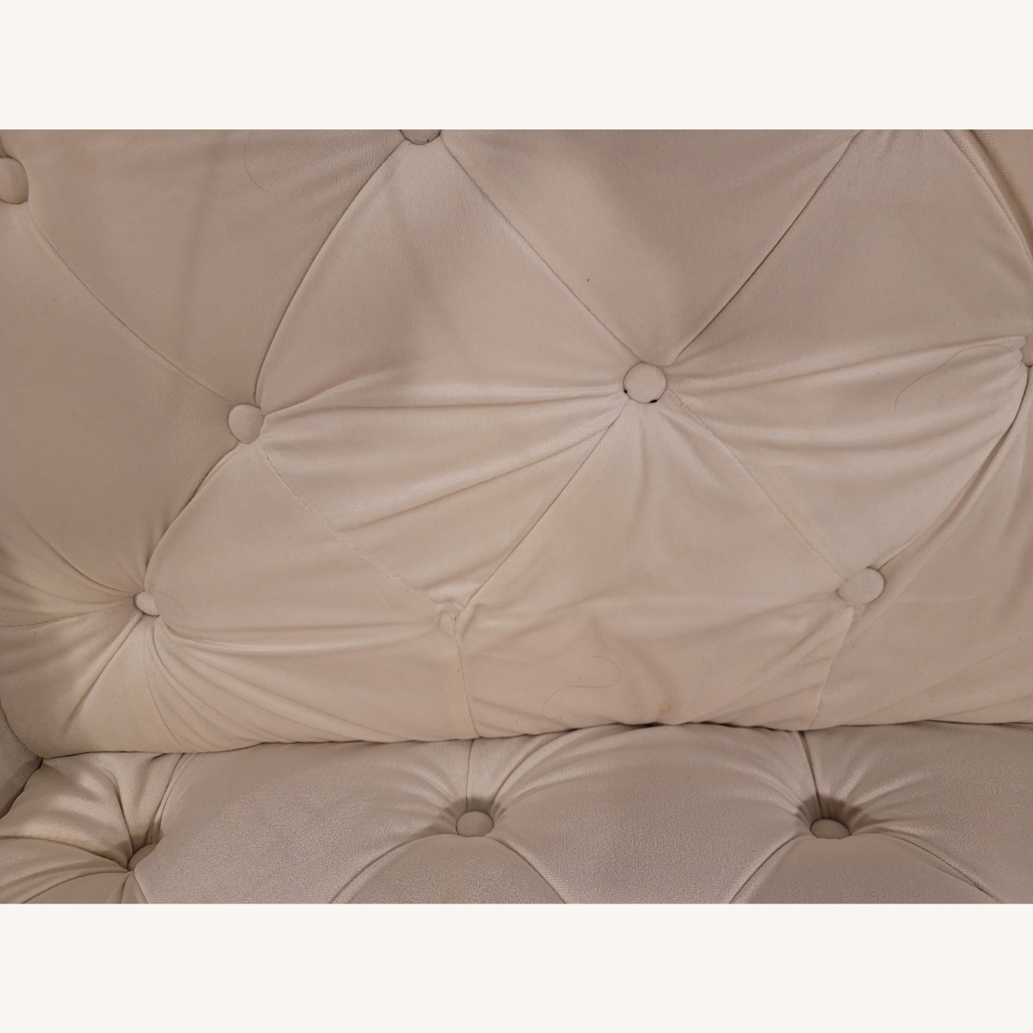 House of Hampton White Velvet Tufted 2 Piece Sectional - image-7