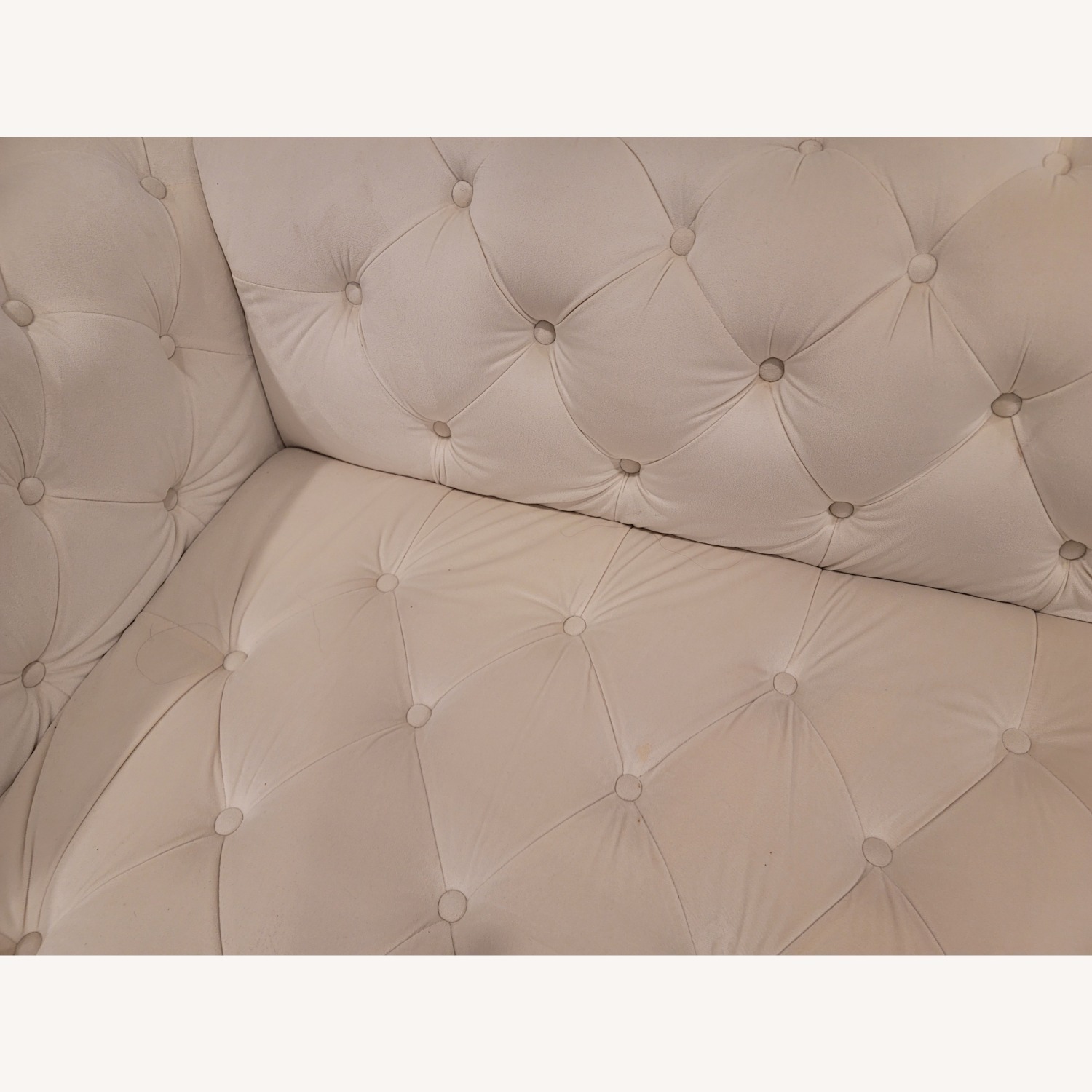 House of Hampton White Velvet Tufted 2 Piece Sectional - image-6
