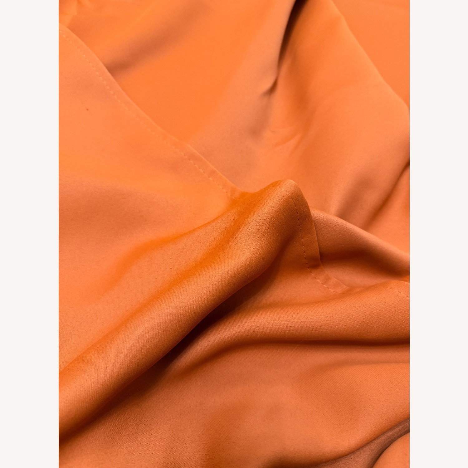 Orange Blackout Curtain Set with Rod & Bracket - image-2