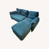 Green Fabric 2 Piece Sectional