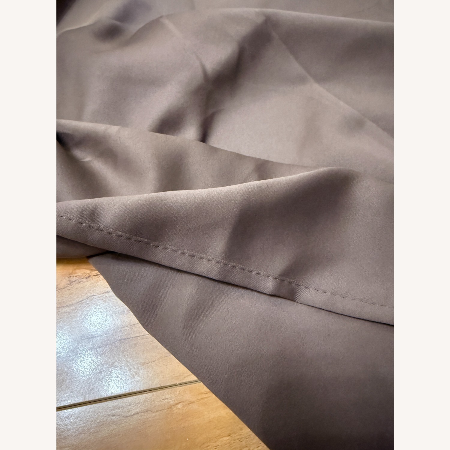 Brown Blackout Curtain Set with Rod & Bracket - image-3