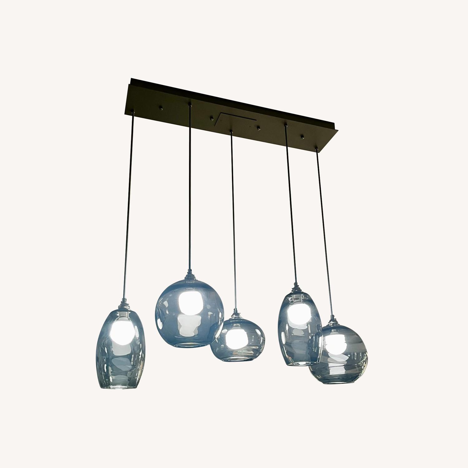 Light Gray Glass Pendant Ceiling Lamp - image-0