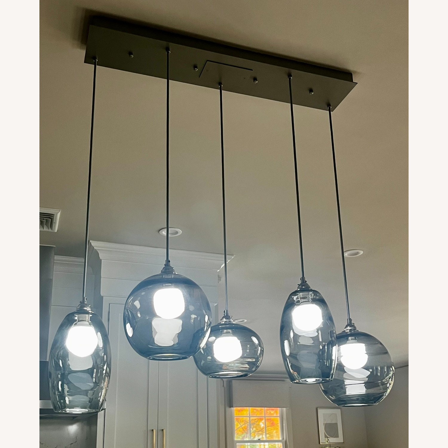 Light Gray Glass Pendant Ceiling Lamp - image-3