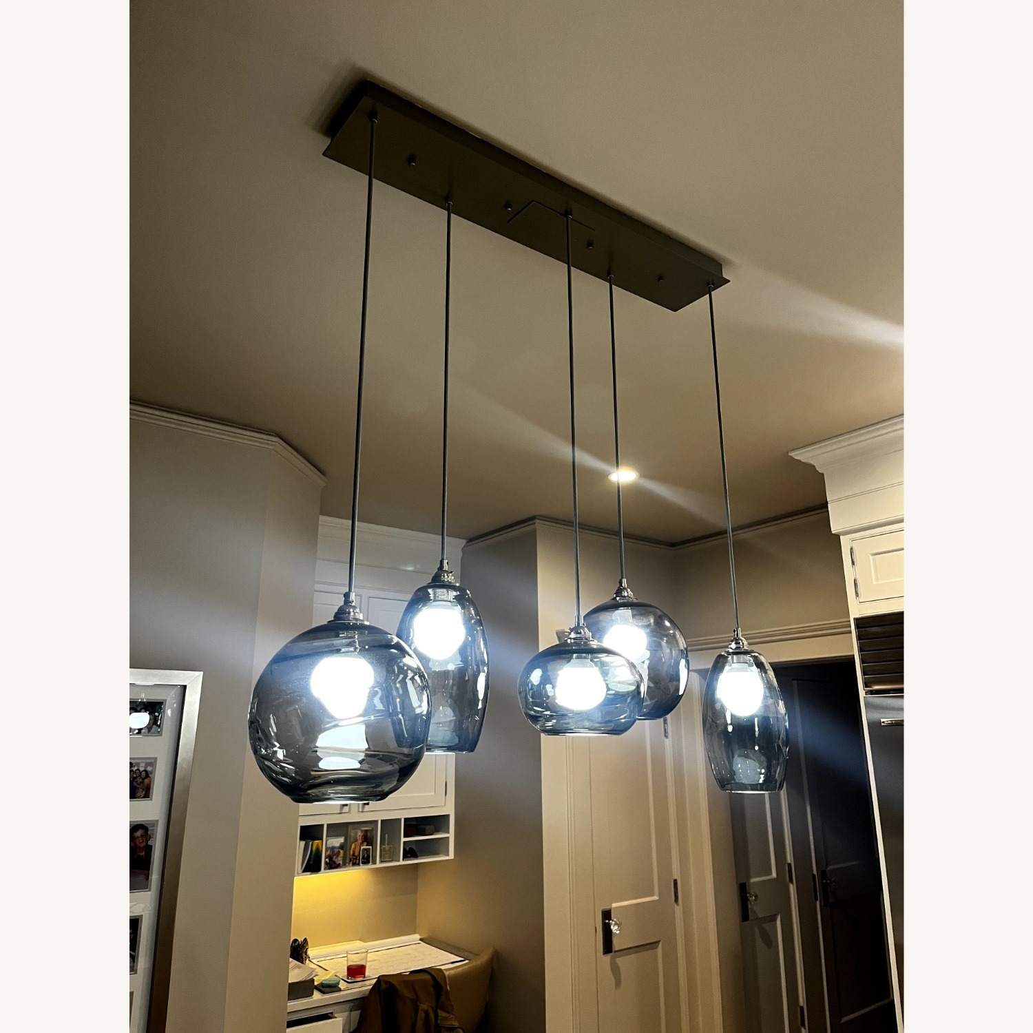 Light Gray Glass Pendant Ceiling Lamp - image-5