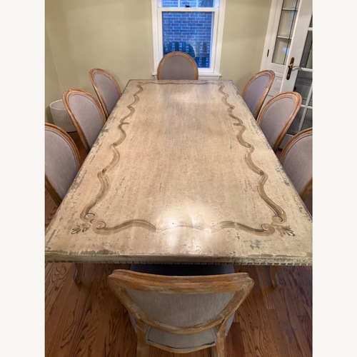 Used Arhaus Bell’Arte Dining Table and Chair Set for sale on AptDeco