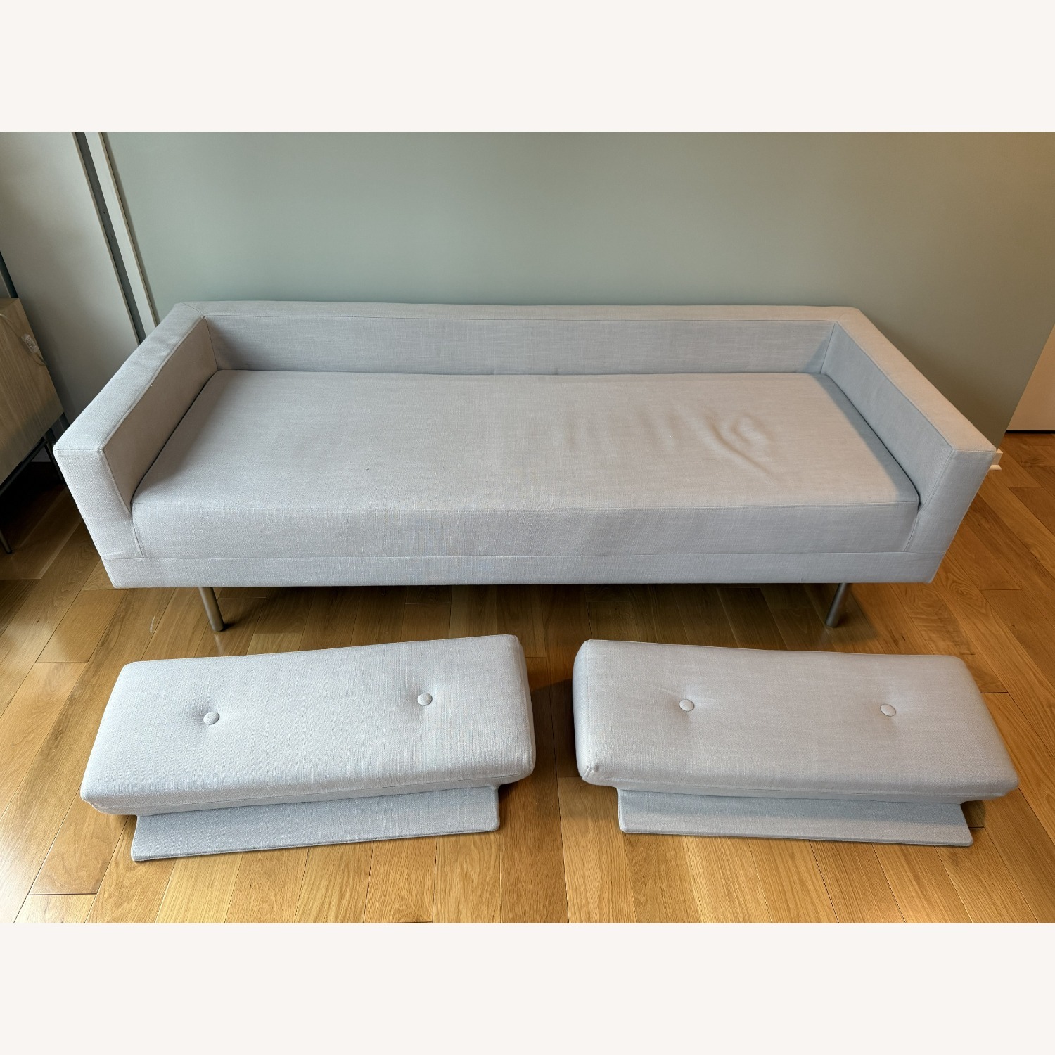 Blu Dot Light Gray Fabric Sleeper Sofa - image-6