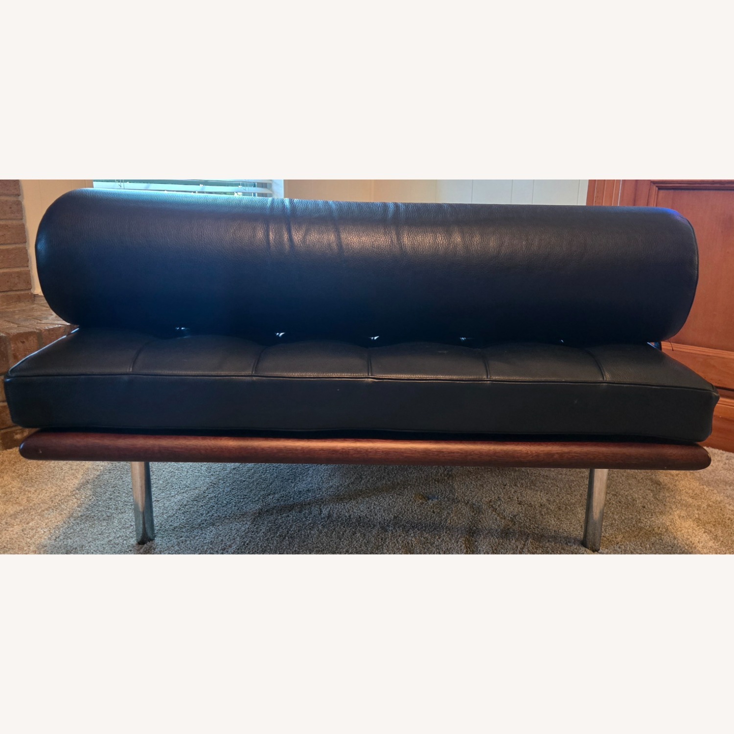 Knoll Barcelona Black Leather Daybed - image-6