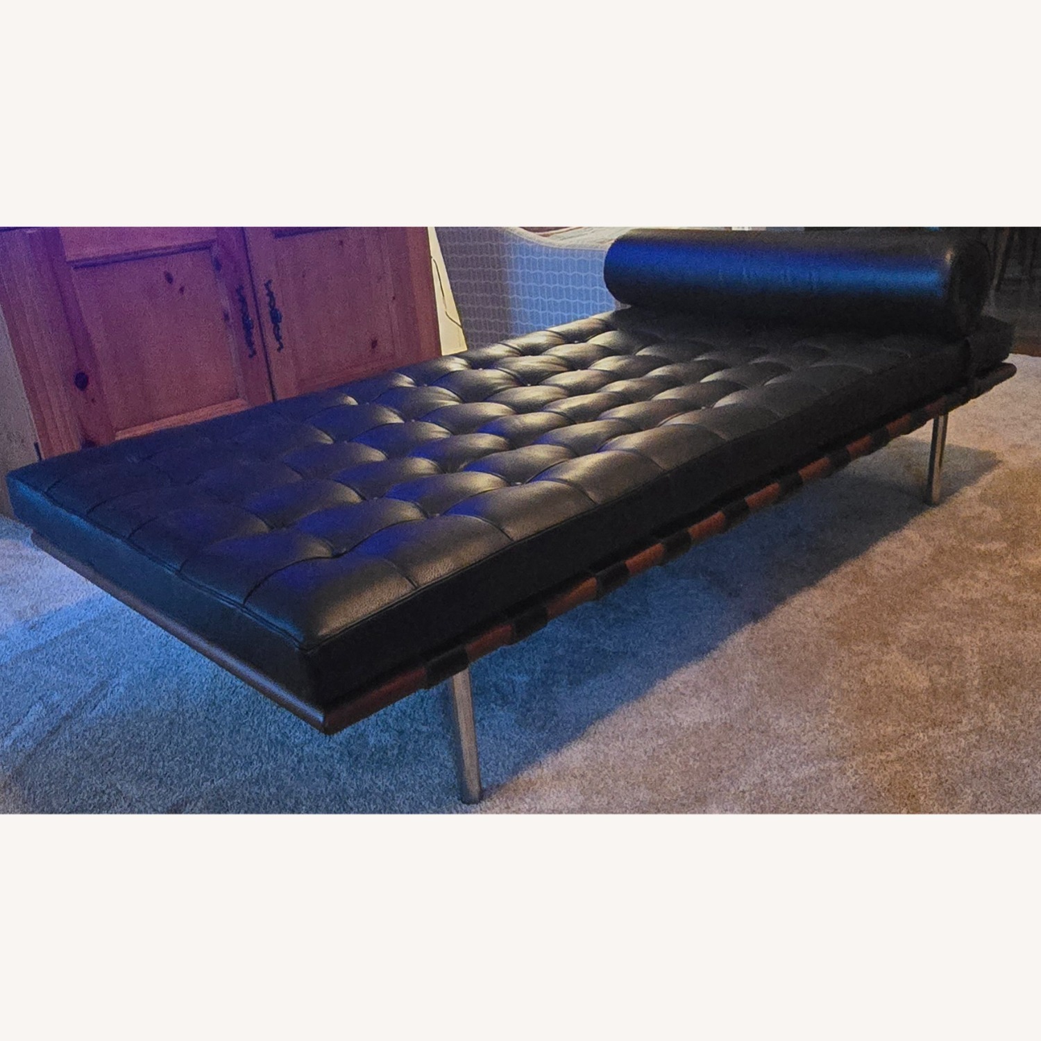 Knoll Barcelona Black Leather Daybed - image-1