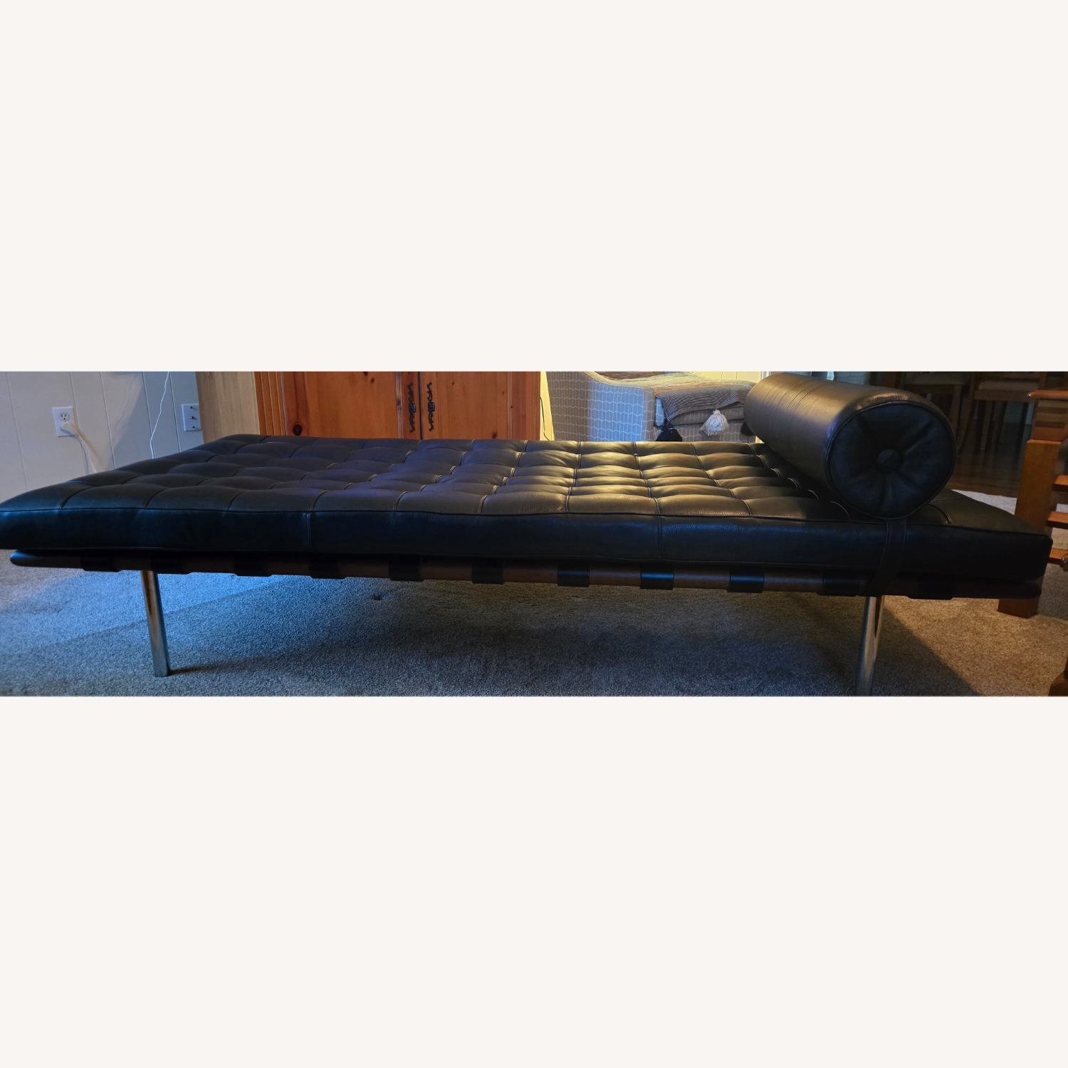 Knoll Barcelona Black Leather Daybed - image-4