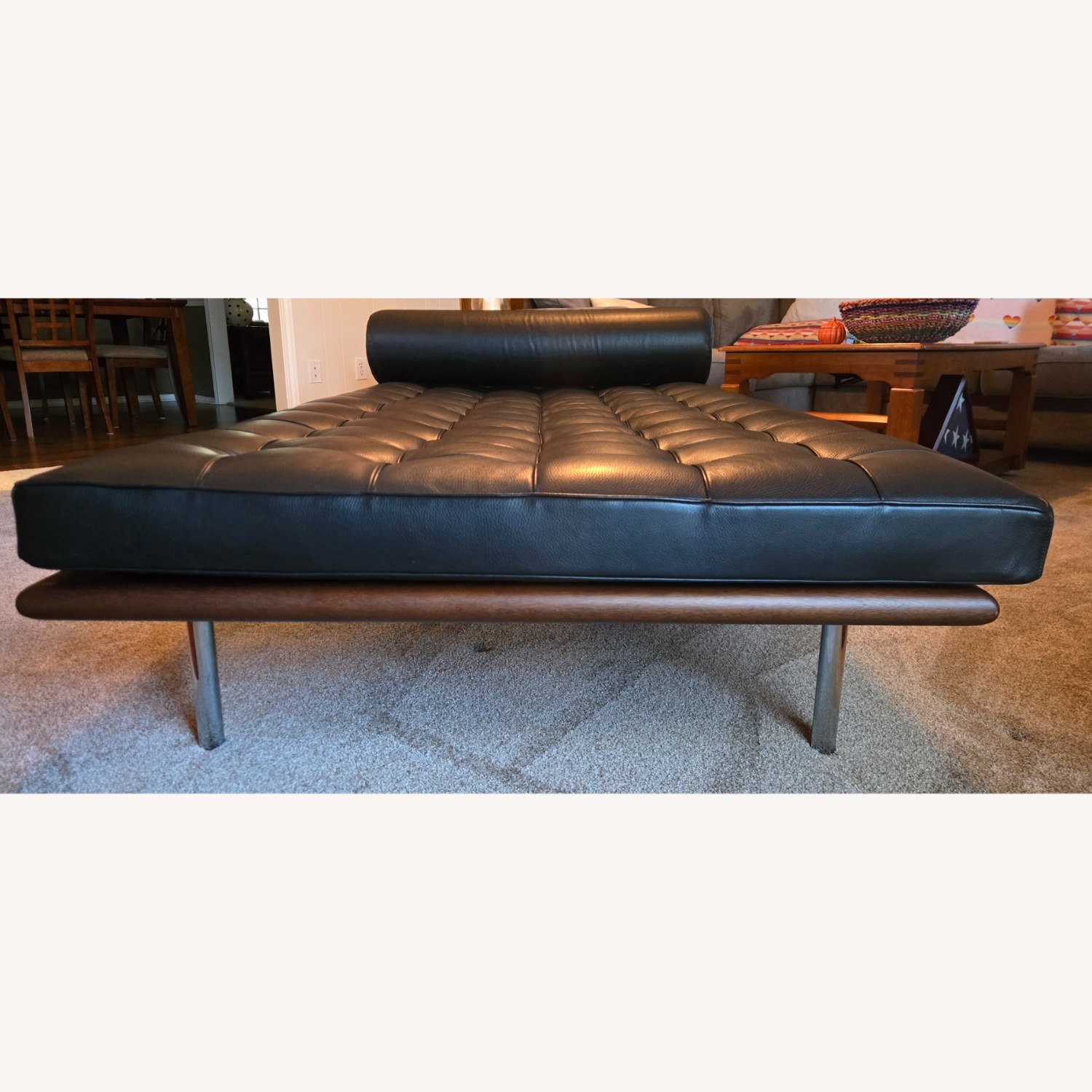 Knoll Barcelona Black Leather Daybed - image-5