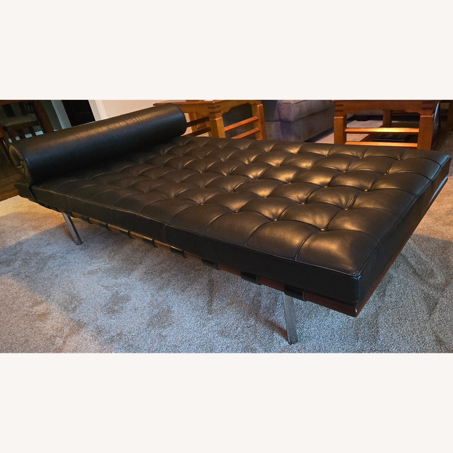 Knoll Barcelona Black Leather Daybed - image-2