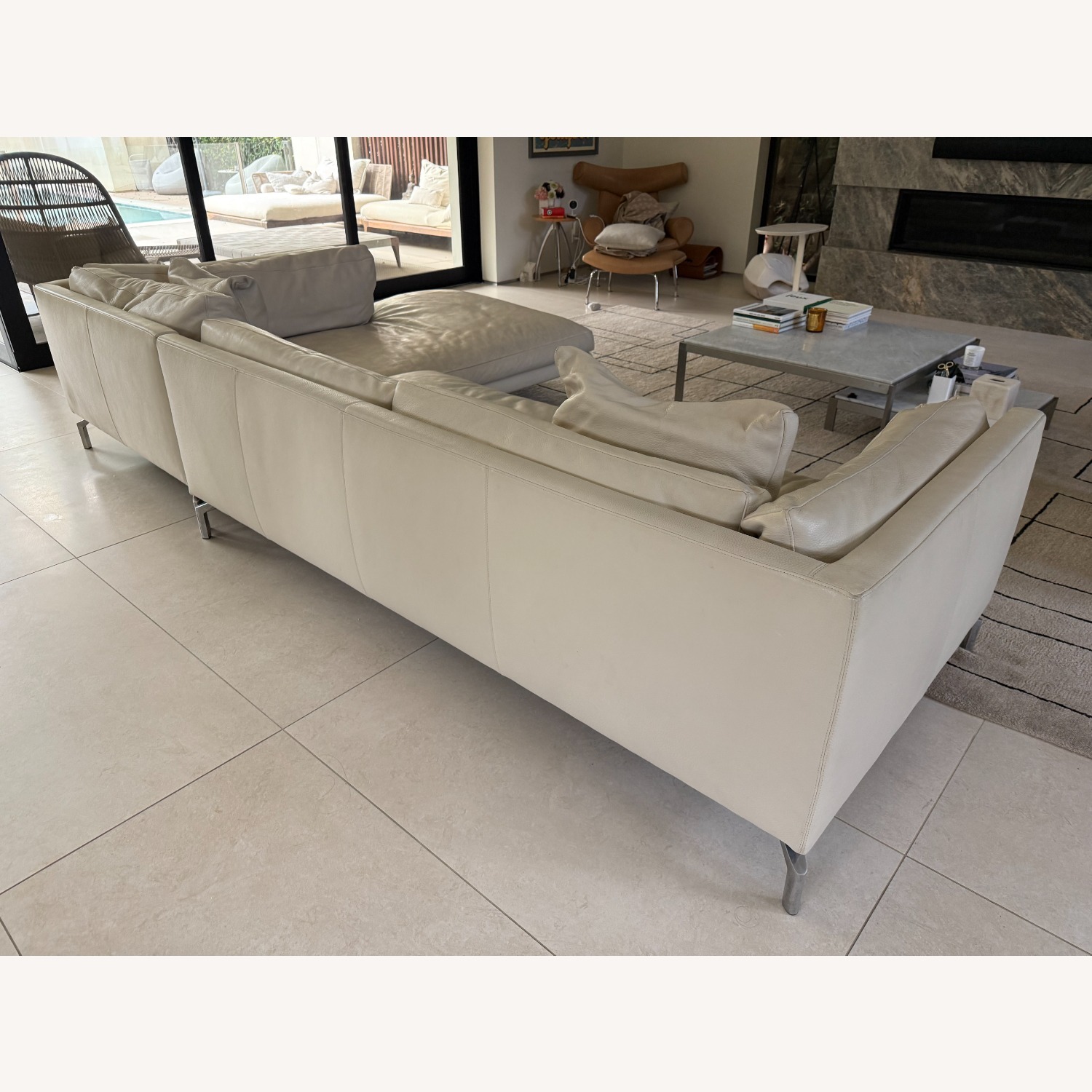 Design Within Reach Como Leather 3+ Piece Sectional - image-5