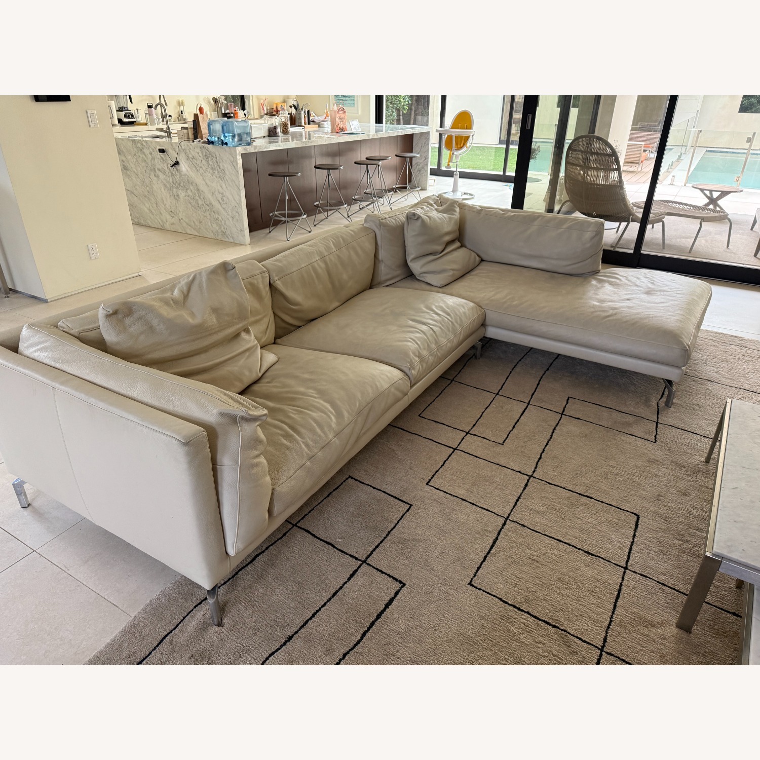 Design Within Reach Como Leather 3+ Piece Sectional - image-1