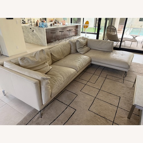 Used Design Within Reach Como Leather 3+ Piece Sectional for sale on AptDeco