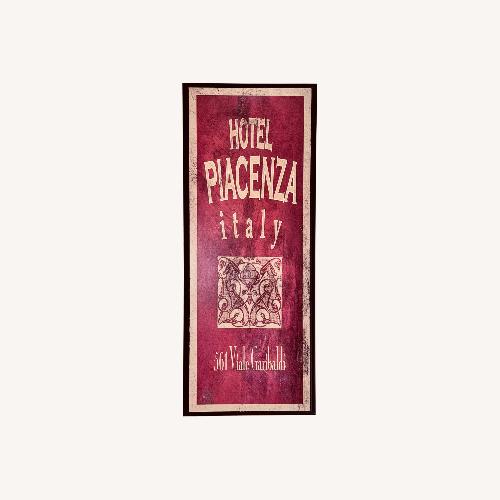 Used Kirkland's Red Wood Wall Art for sale on AptDeco