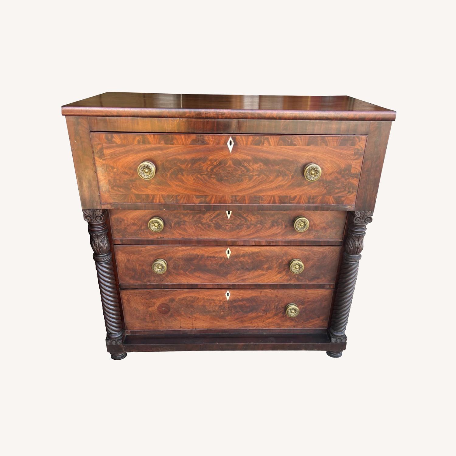 Vintage/Antique Finds Dark Brown Wood Chest - image-0