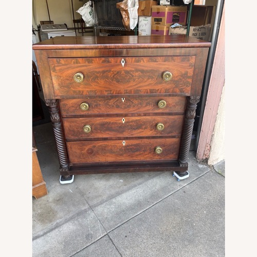 Used Vintage/Antique Finds Dark Brown Wood Chest for sale on AptDeco