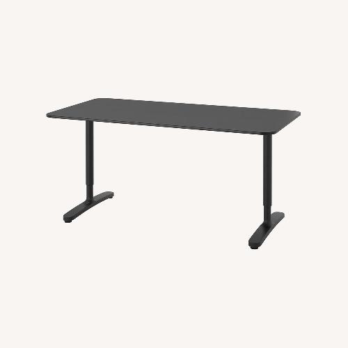 Used IKEA BEKANT Black Desk for sale on AptDeco