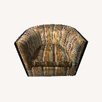 Kravet Custom Fabric 360 swivel barrel Chairs