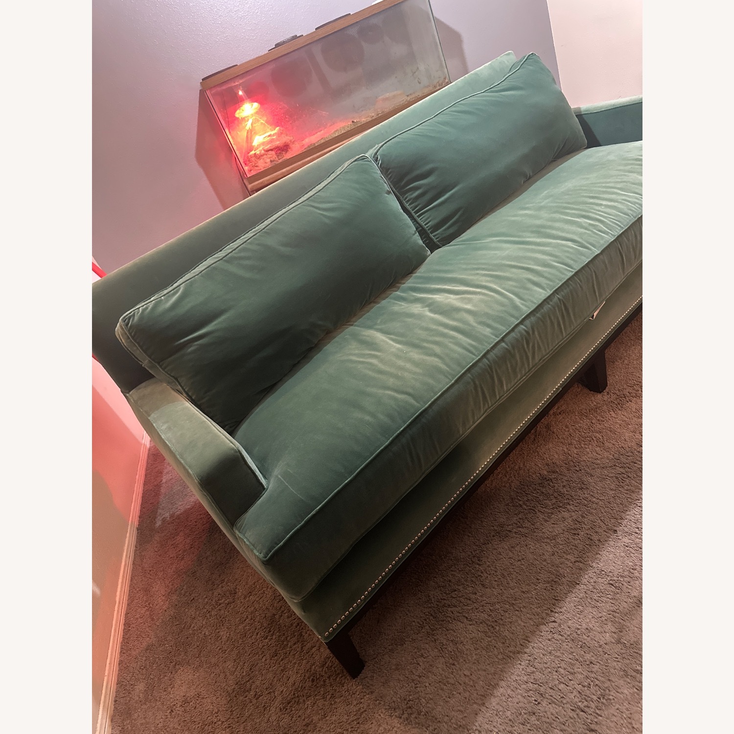 Kravet Green Microsuede 3+ Seater Sofa - image-5