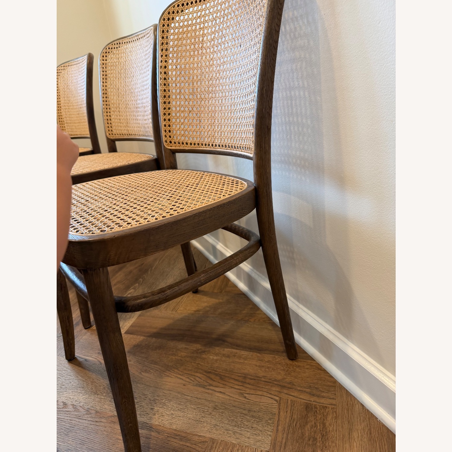Restoration Hardware Juliette Cane Natural Wood Dining Chairs - image-4