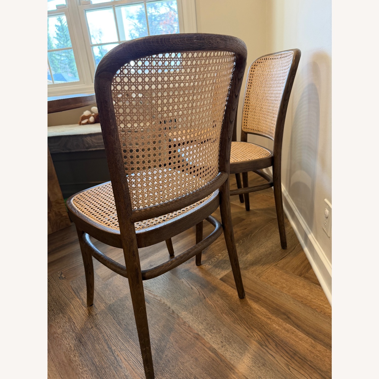 Restoration Hardware Juliette Cane Natural Wood Dining Chairs - image-5
