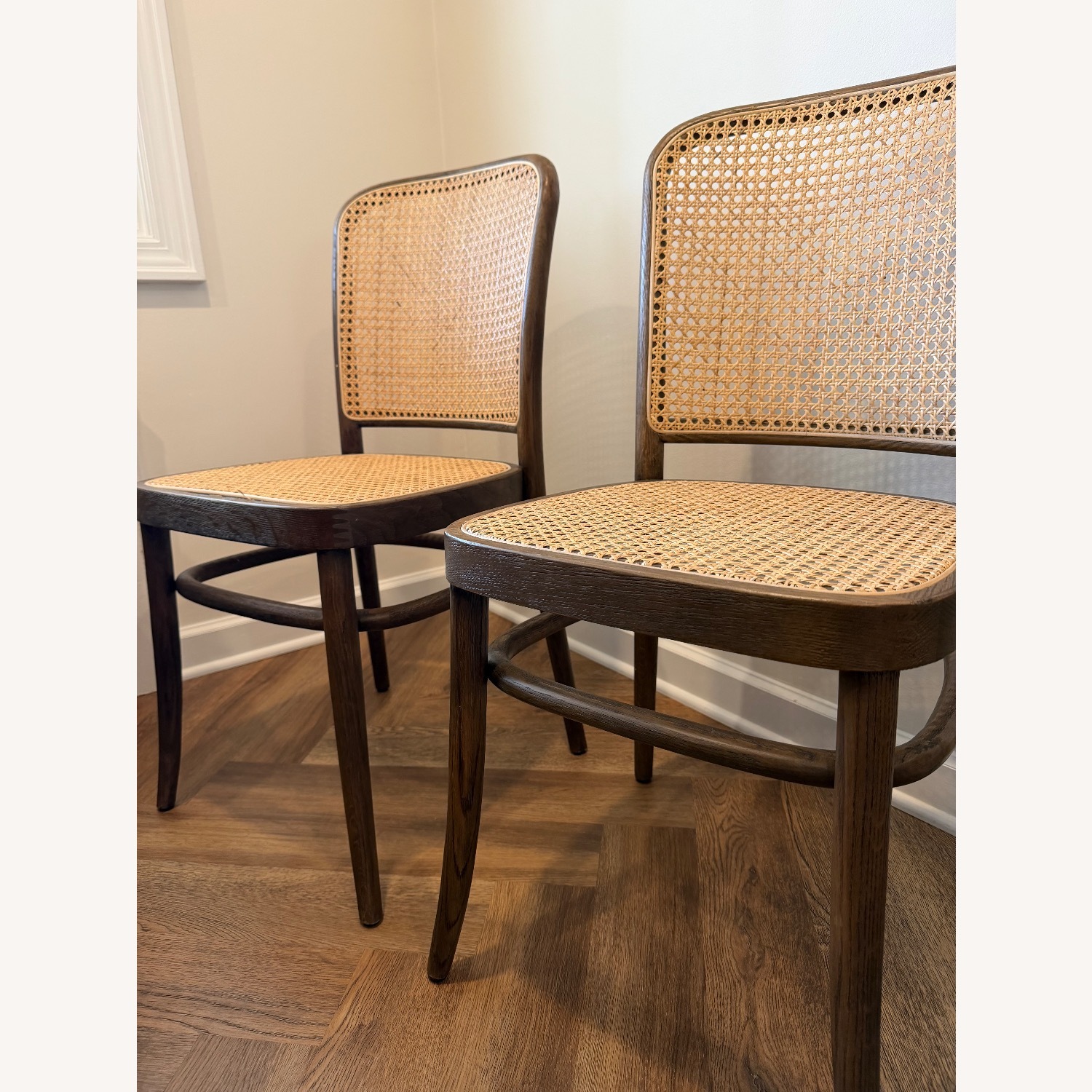 Restoration Hardware Juliette Cane Natural Wood Dining Chairs - image-3