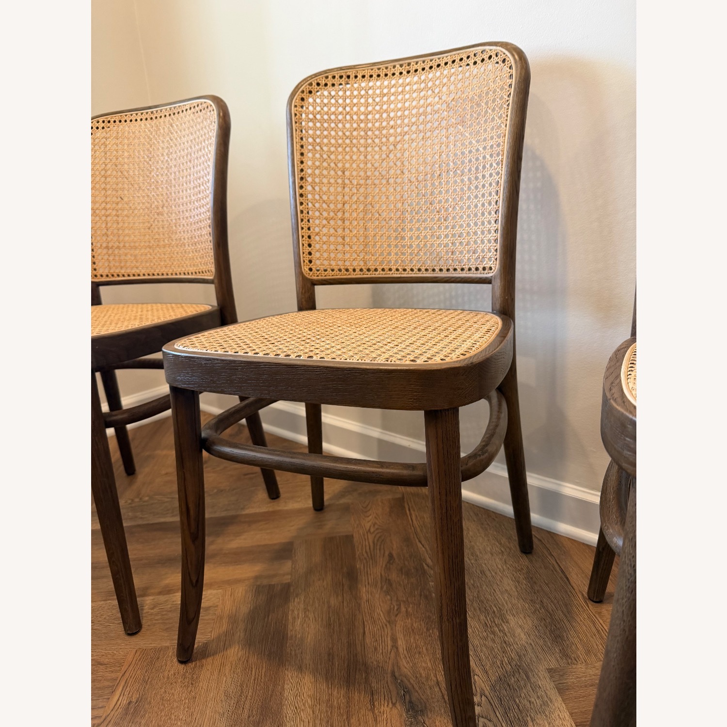 Restoration Hardware Juliette Cane Natural Wood Dining Chairs - image-2