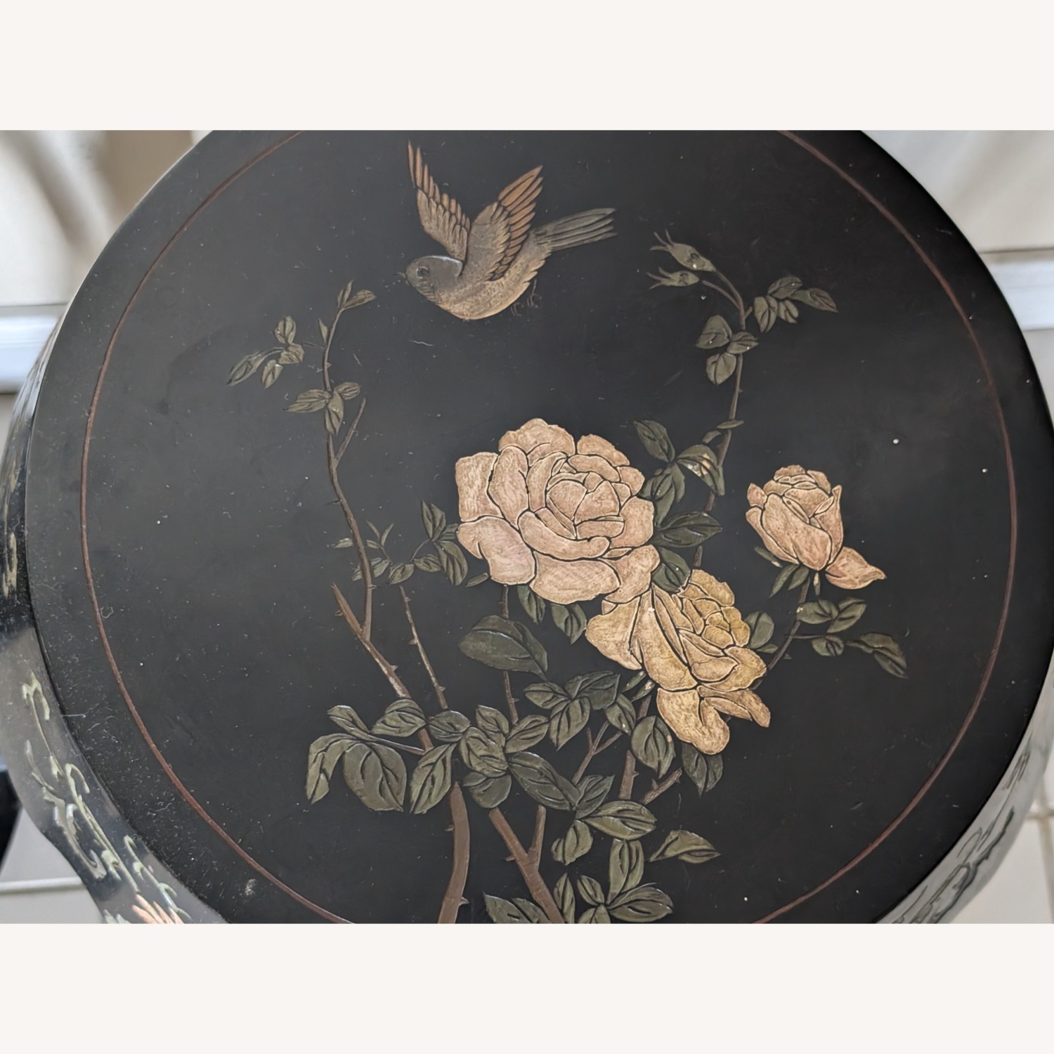 Vintage/Antique Black Wood Side Tables - image-3