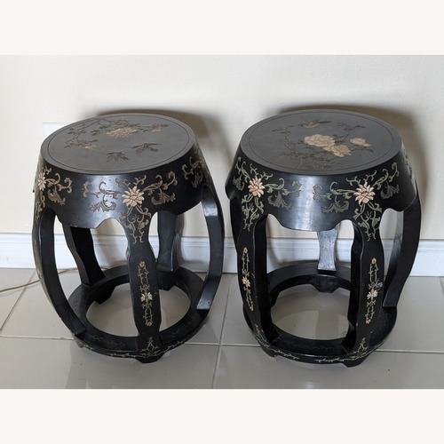 Used Vintage/Antique Black Wood Side Tables for sale on AptDeco