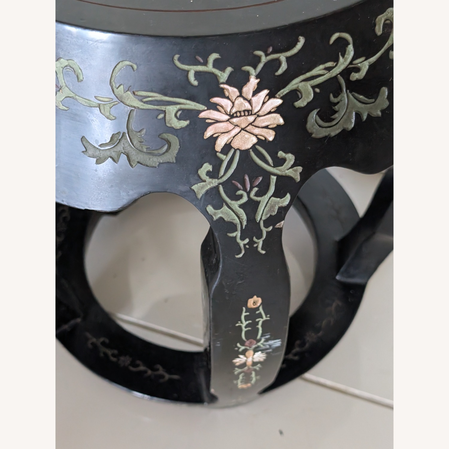 Vintage/Antique Black Wood Side Tables - image-5