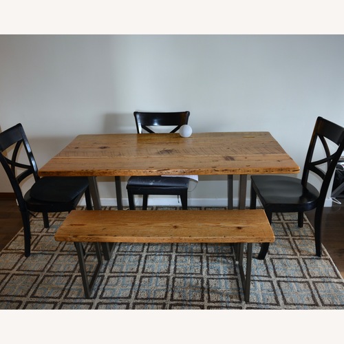 Used Brooklyn Modern Rustic Reclaimed Wood Dining Sets for sale on AptDeco