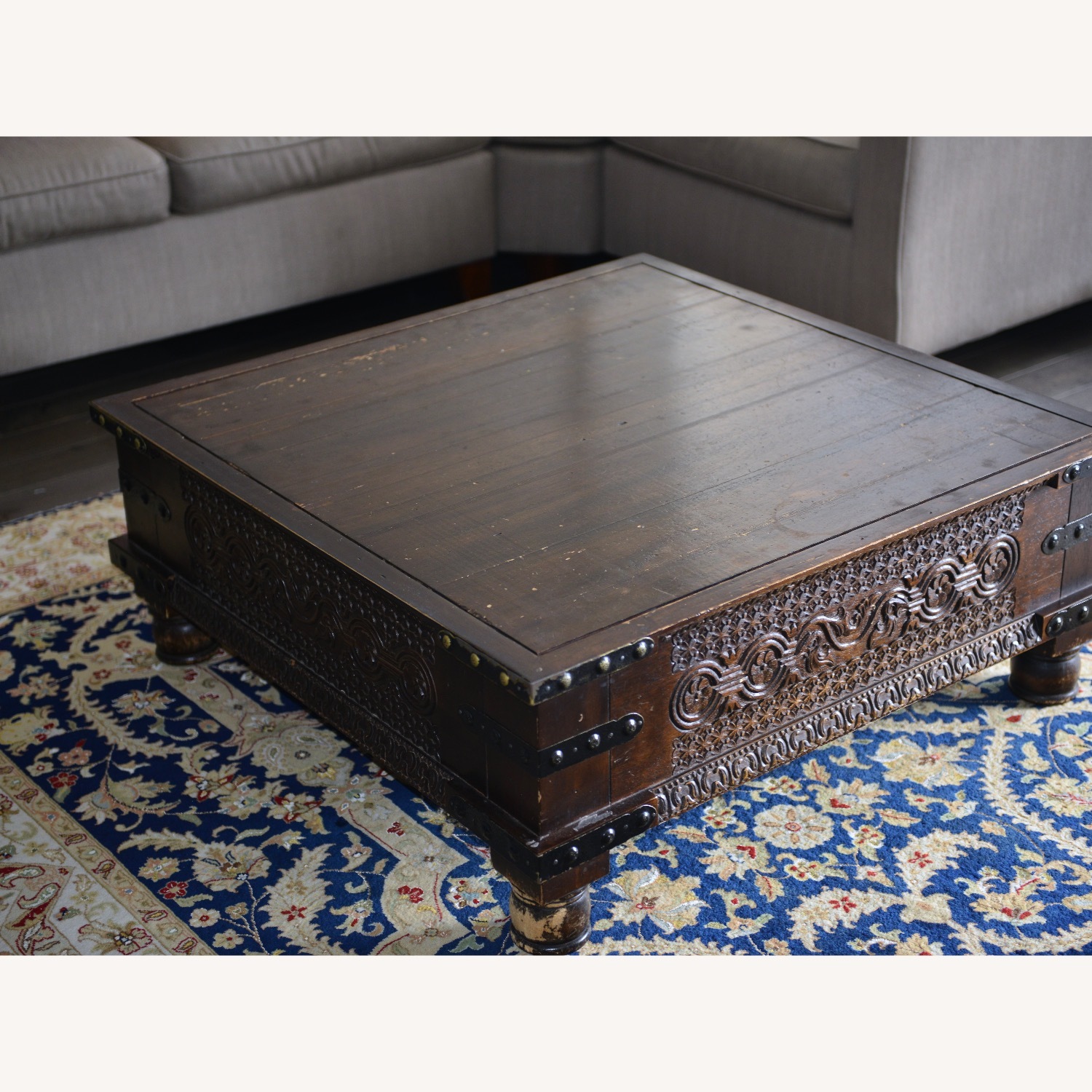 Pier 1 Imports Dark Brown Wood Coffee Table - image-2
