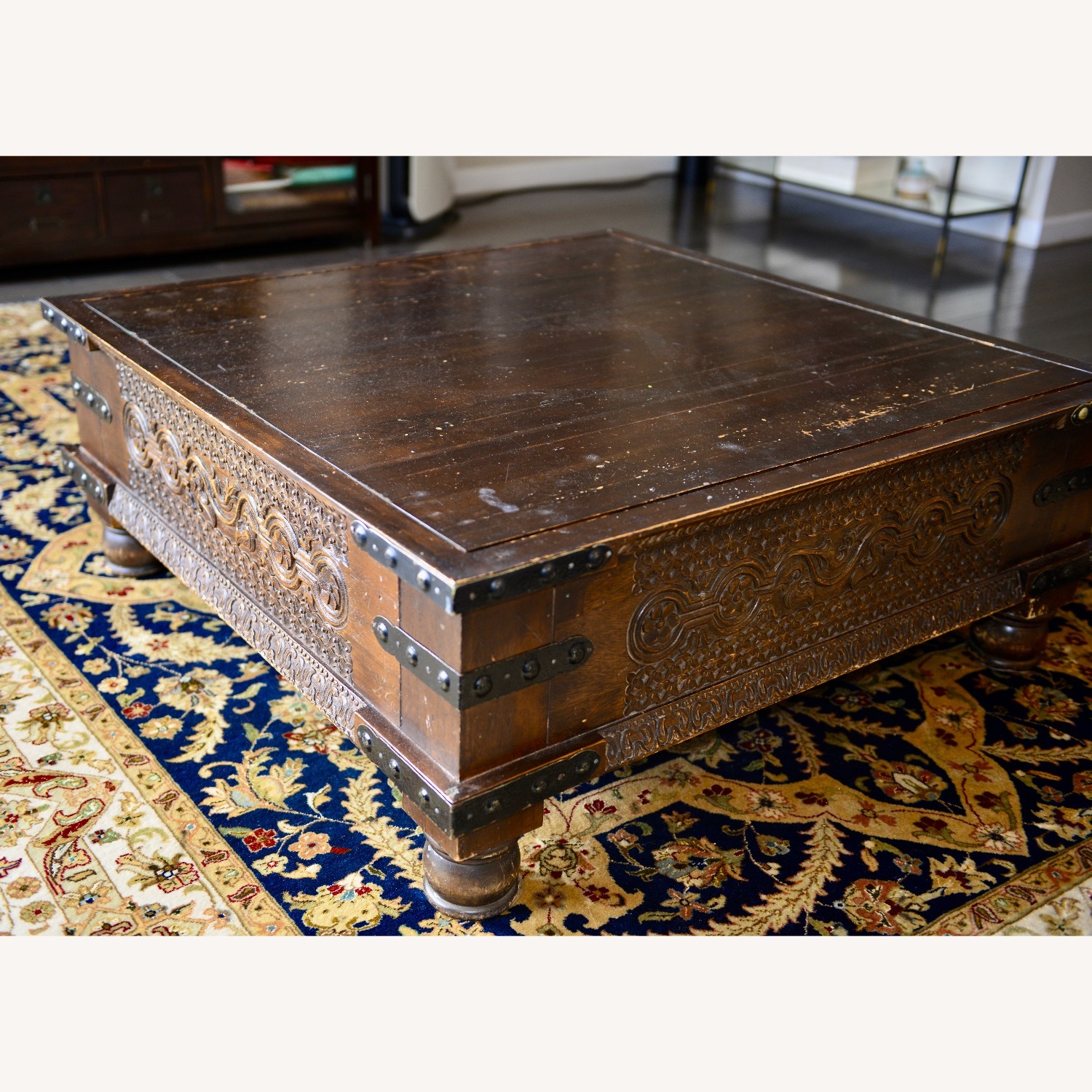 Pier 1 Imports Dark Brown Wood Coffee Table - image-3