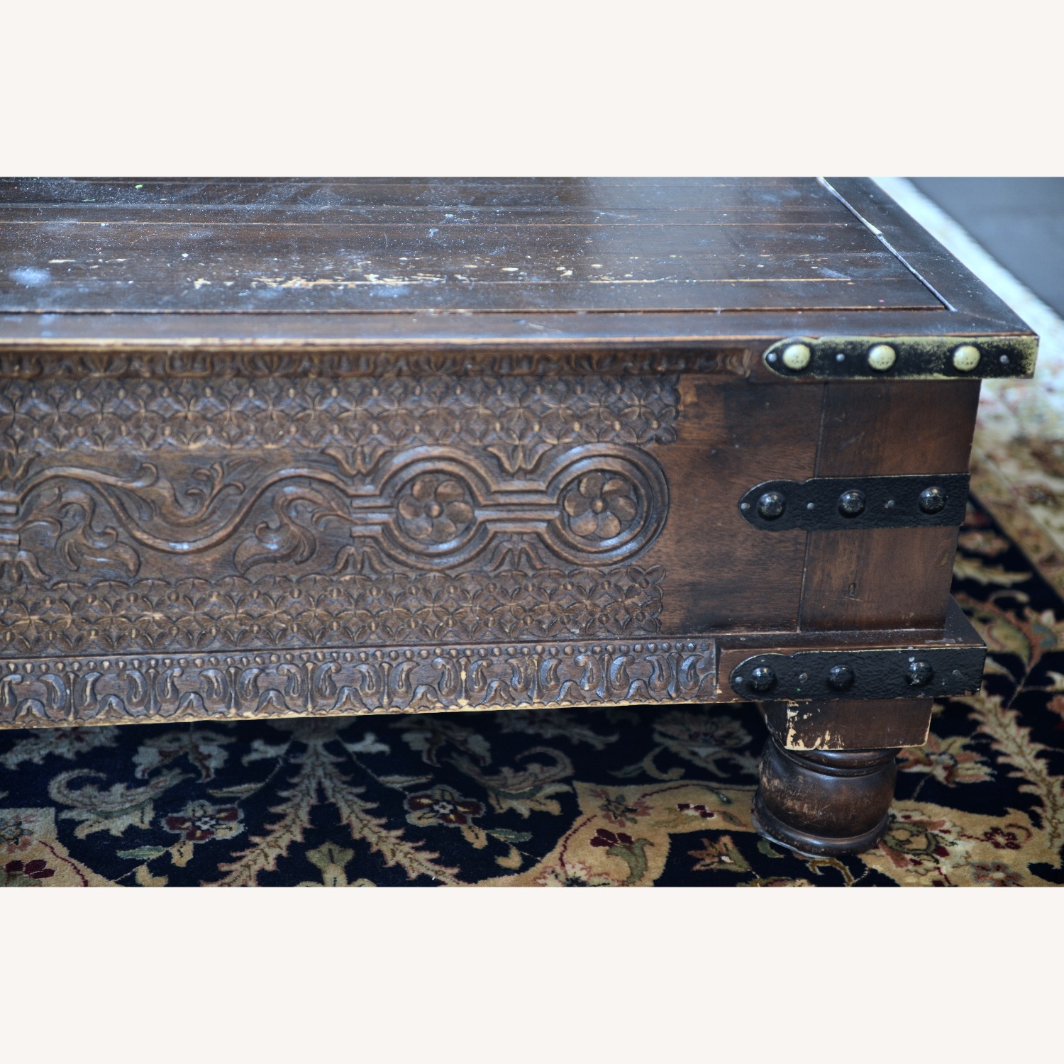 Pier 1 Imports Dark Brown Wood Coffee Table - image-5