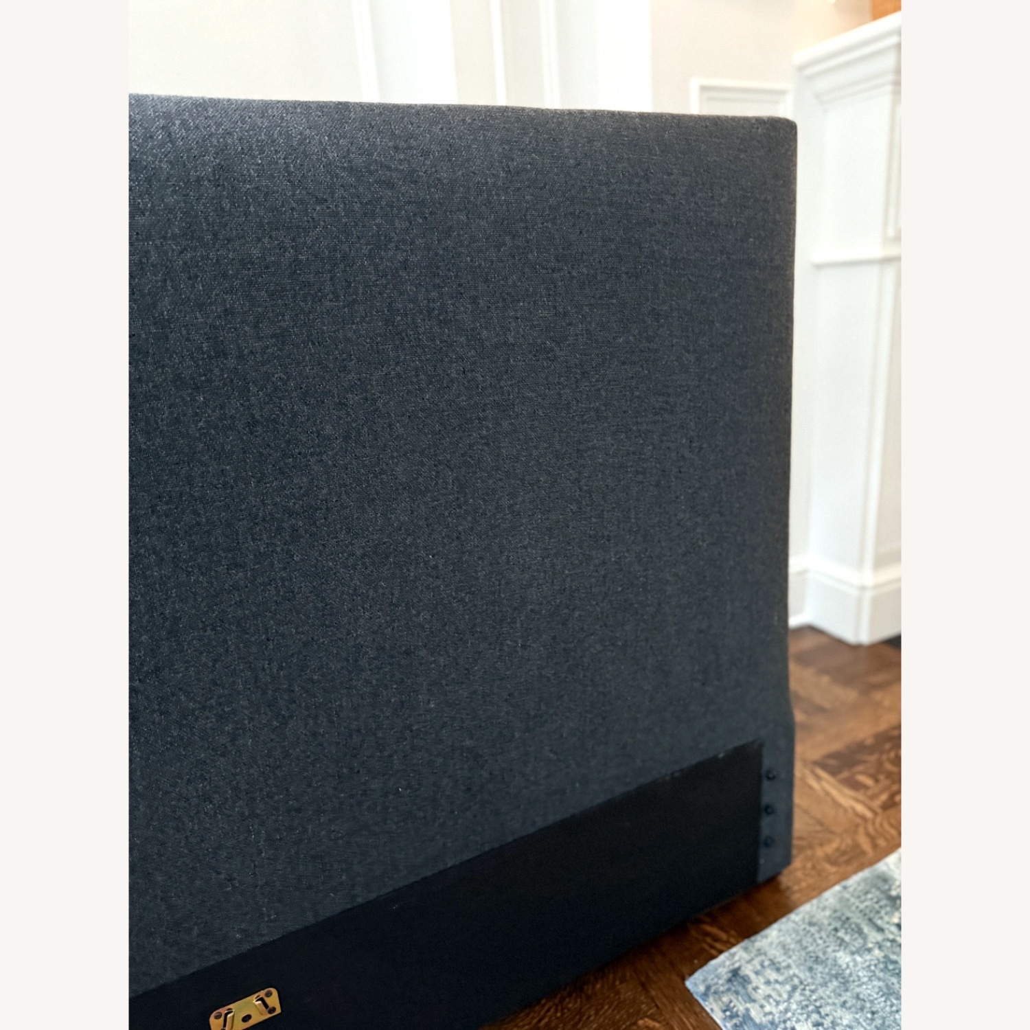 Restoration Hardware Lawson Dark Gray Fabric Queen Bed - image-4