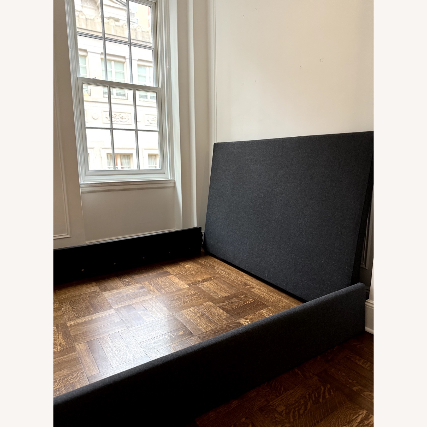 Restoration Hardware Lawson Dark Gray Fabric Queen Bed - image-2