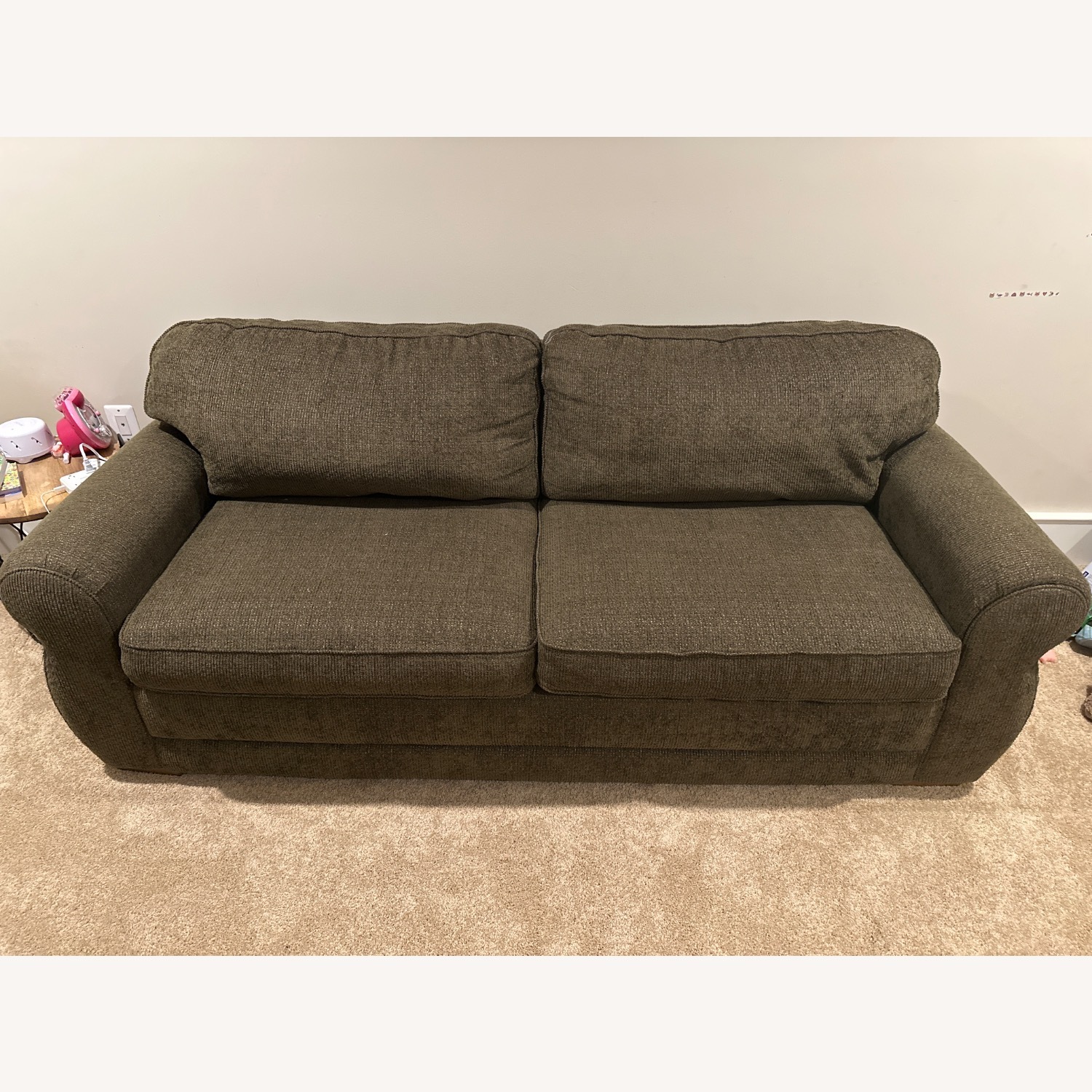 La-Z-Boy Dark Brown Fabric Sleeper Sofa - image-3