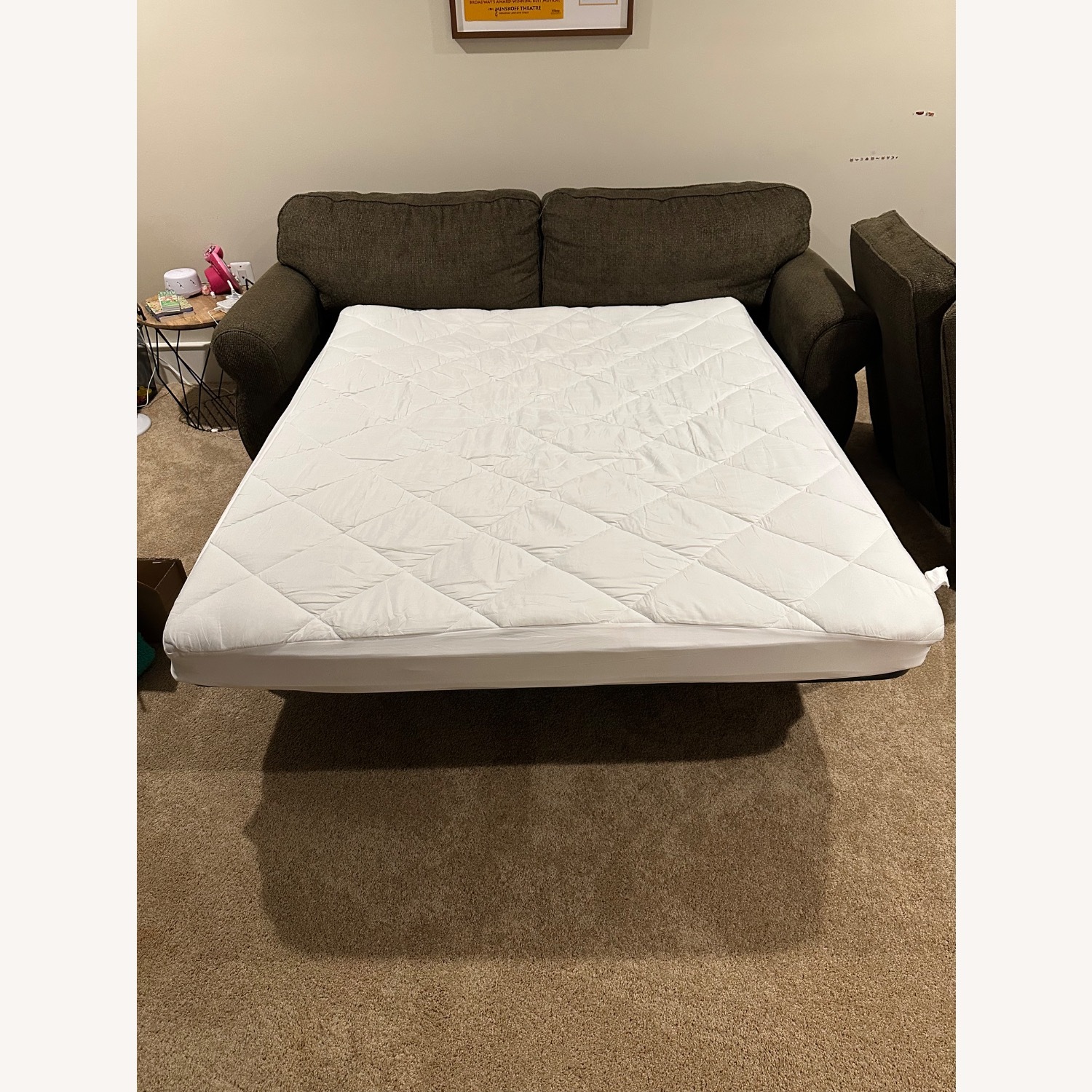 La-Z-Boy Dark Brown Fabric Sleeper Sofa - image-1