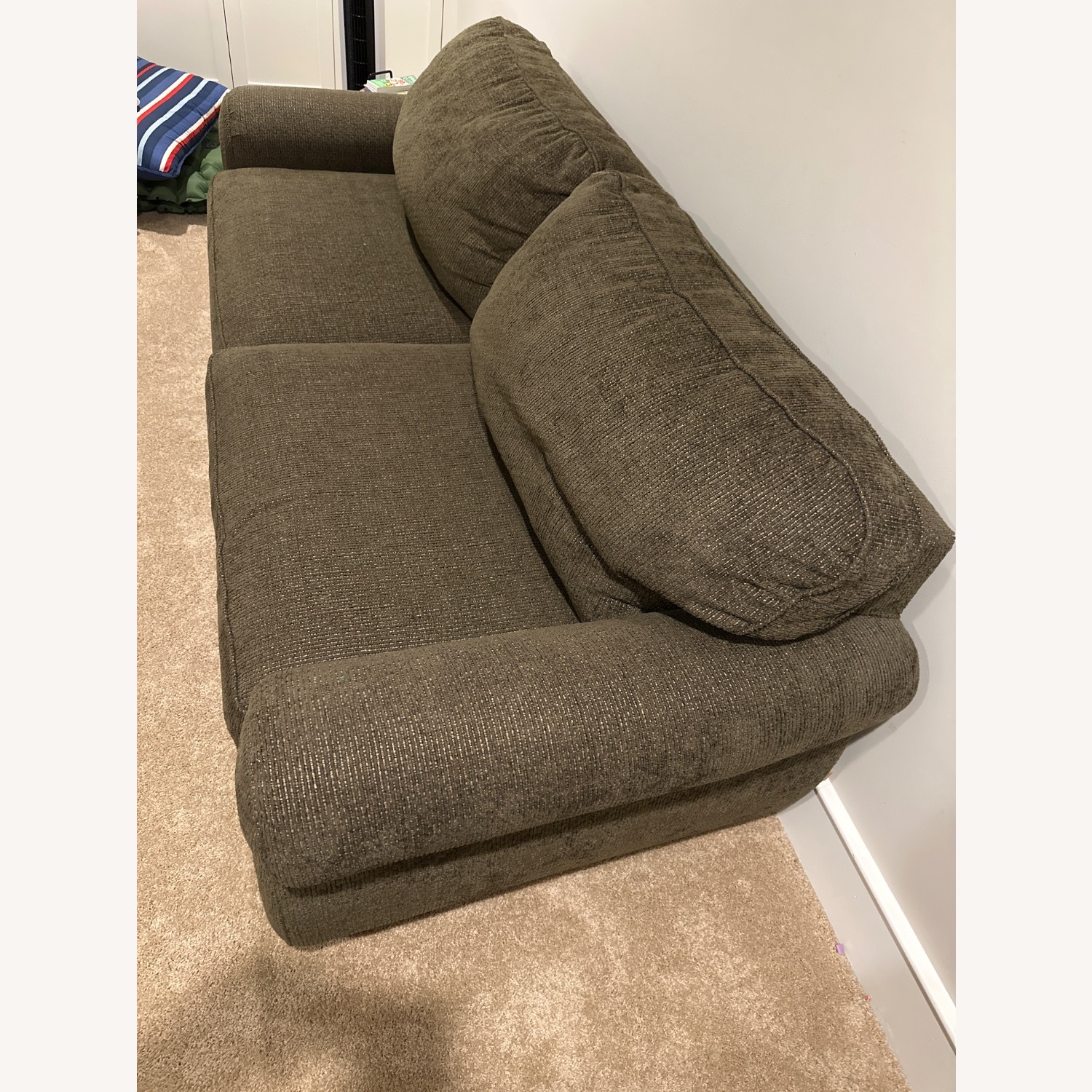 La-Z-Boy Dark Brown Fabric Sleeper Sofa - image-2