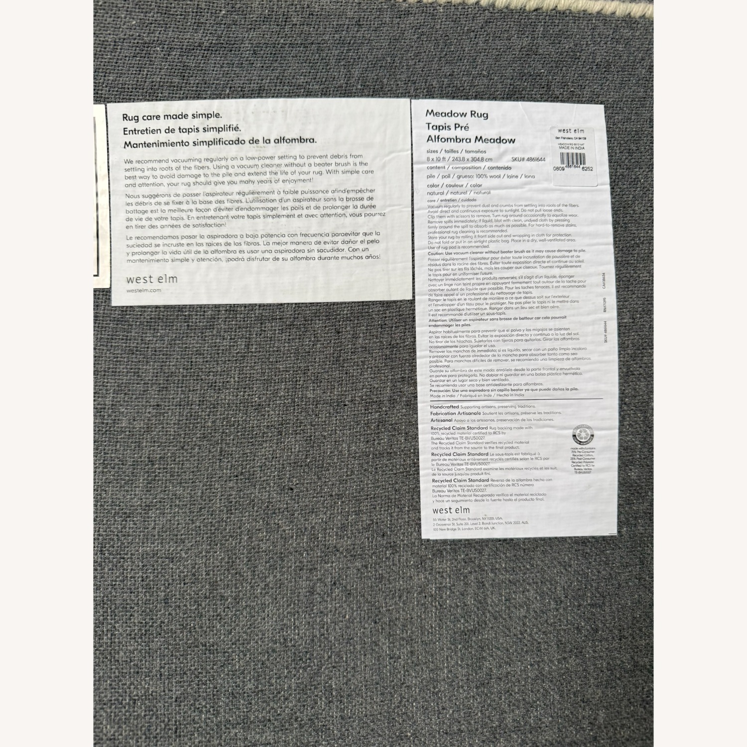 West Elm Meadow Rug 8x10 and Rug Pad - image-6