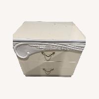 Italian Lacquer Style White Nightstand Set of (2)