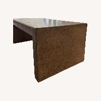 West Elm Light Gray Concrete Coffee Table