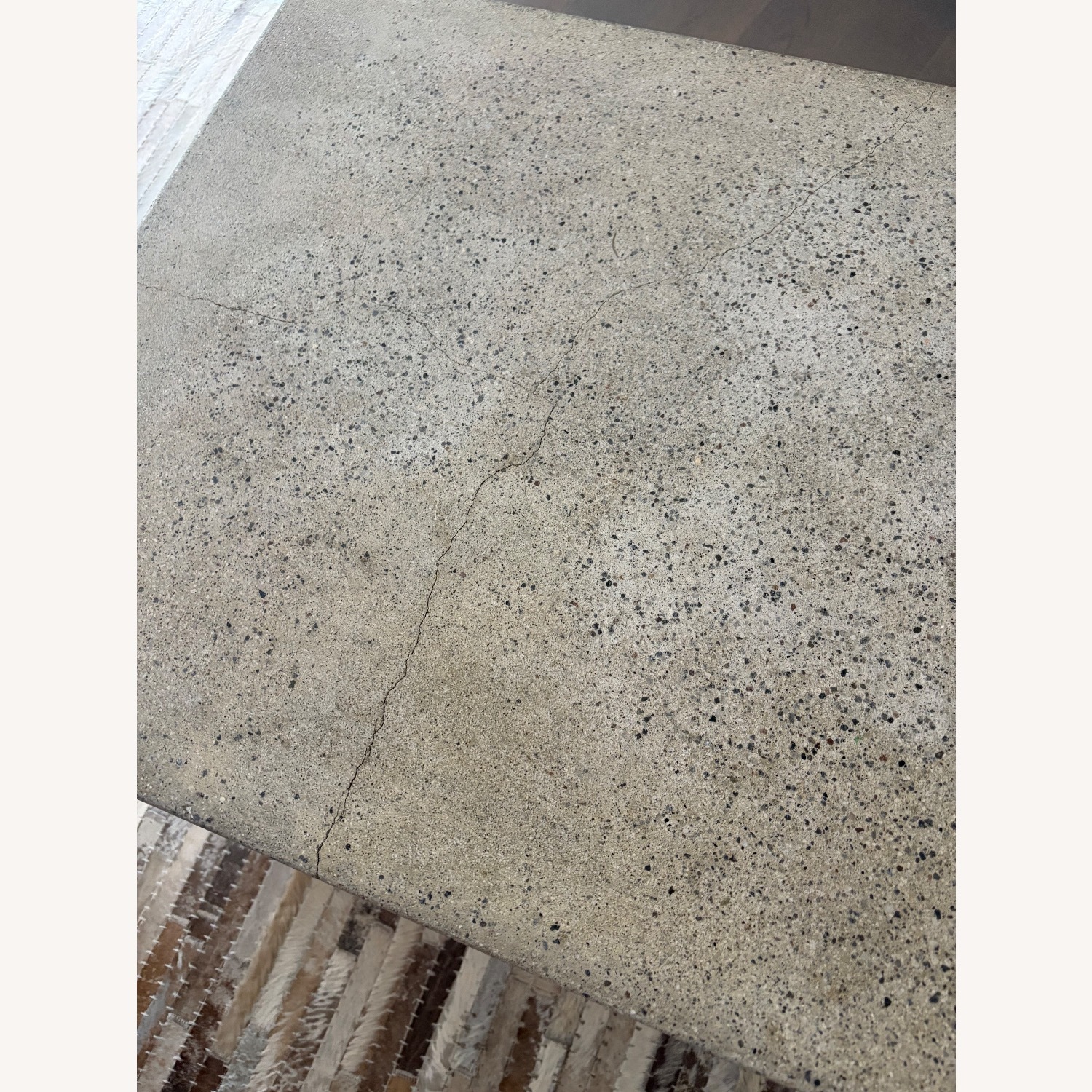 West Elm Light Gray Concrete Coffee Table - image-4